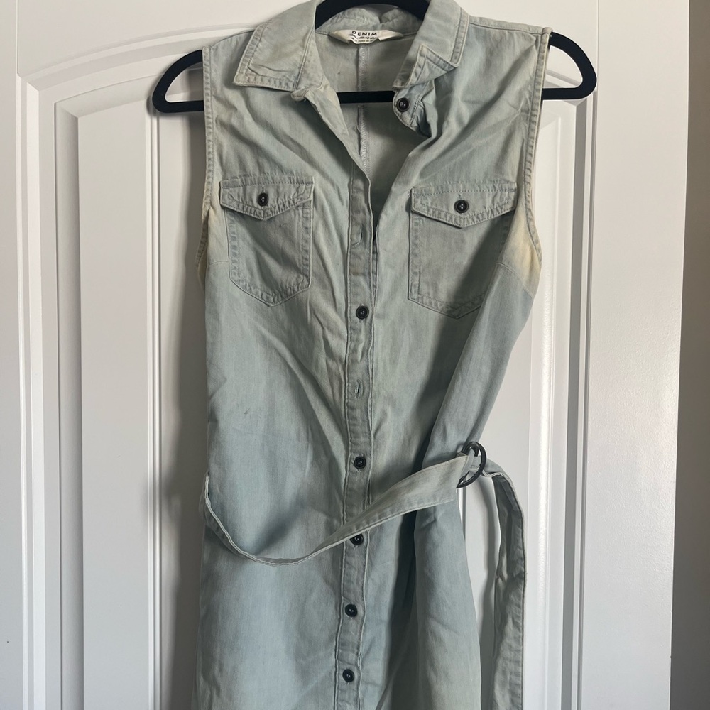 Miss Selfridge Denim Belted Dress Size 8